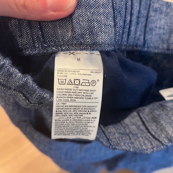 Linen Blend Wide Leg Pants - Picture 3 of 3